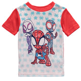 Marvel Boys 2T-4T Spidey and His Amazon Friends 4-Piece Cotton Pajama Set