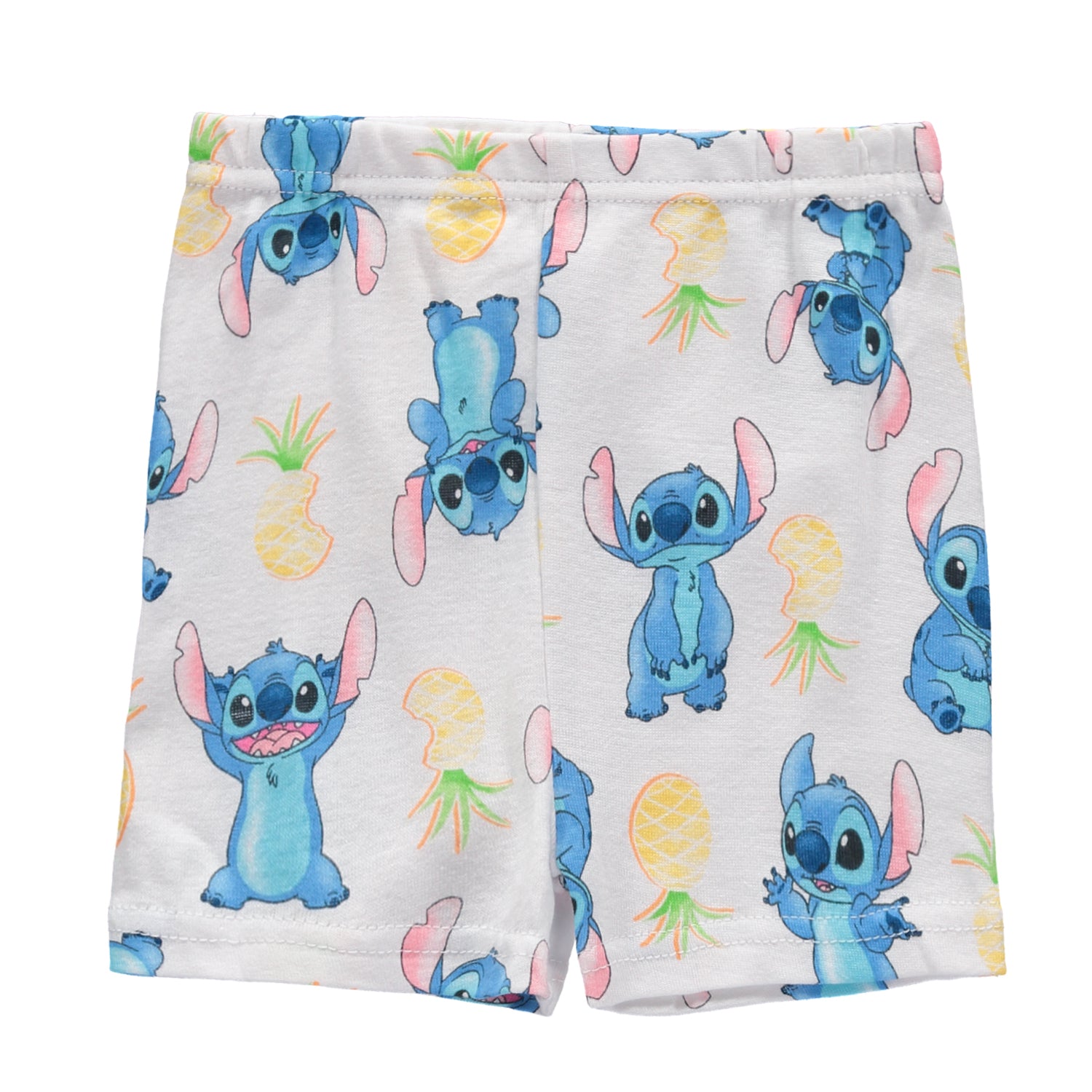 Disney Girls 2T-4T Stitch 4-Piece Cotton Pajama Set