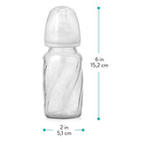 Evenflo Feeding Glass Premium Proflo Vented Plus Bottles, Clear, 4 Ounce (Pack of 6)