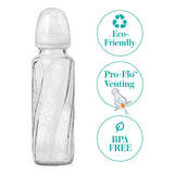 Evenflo Feeding Glass Premium Proflo Vented Plus Bottles, Clear, 8 Ounce (Pack of 6)