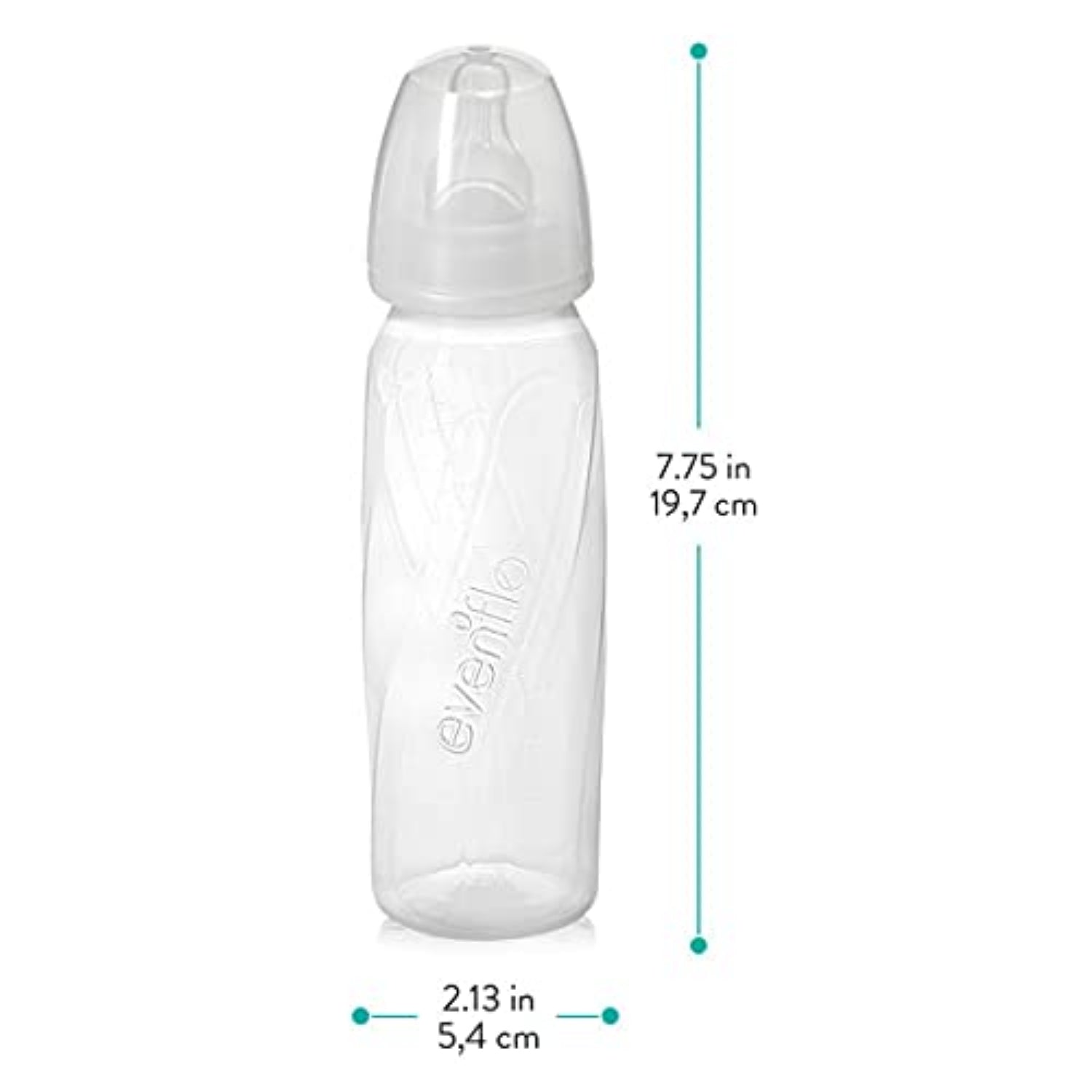 Evenflo Feeding Vented+ BPA-Free Polypropylene Baby Bottles - 8oz Clear 6ct