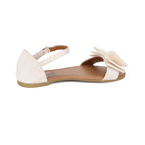 Olivia Miller Girls 11-5 Shimmer Sandal with Bow Flat Slip on Sandal Summer Shoes