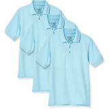 Educated Uniforms Boys 4-20 Short Sleeve Pique Polo Shirt, 3-Pack