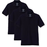 Educated Uniforms Boys 4-20 Short Sleeve Pique Polo Shirt, 3-Pack