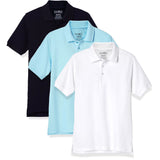 Educated Uniforms Boys 4-20 Short Sleeve Pique Polo Shirt, 3-Pack