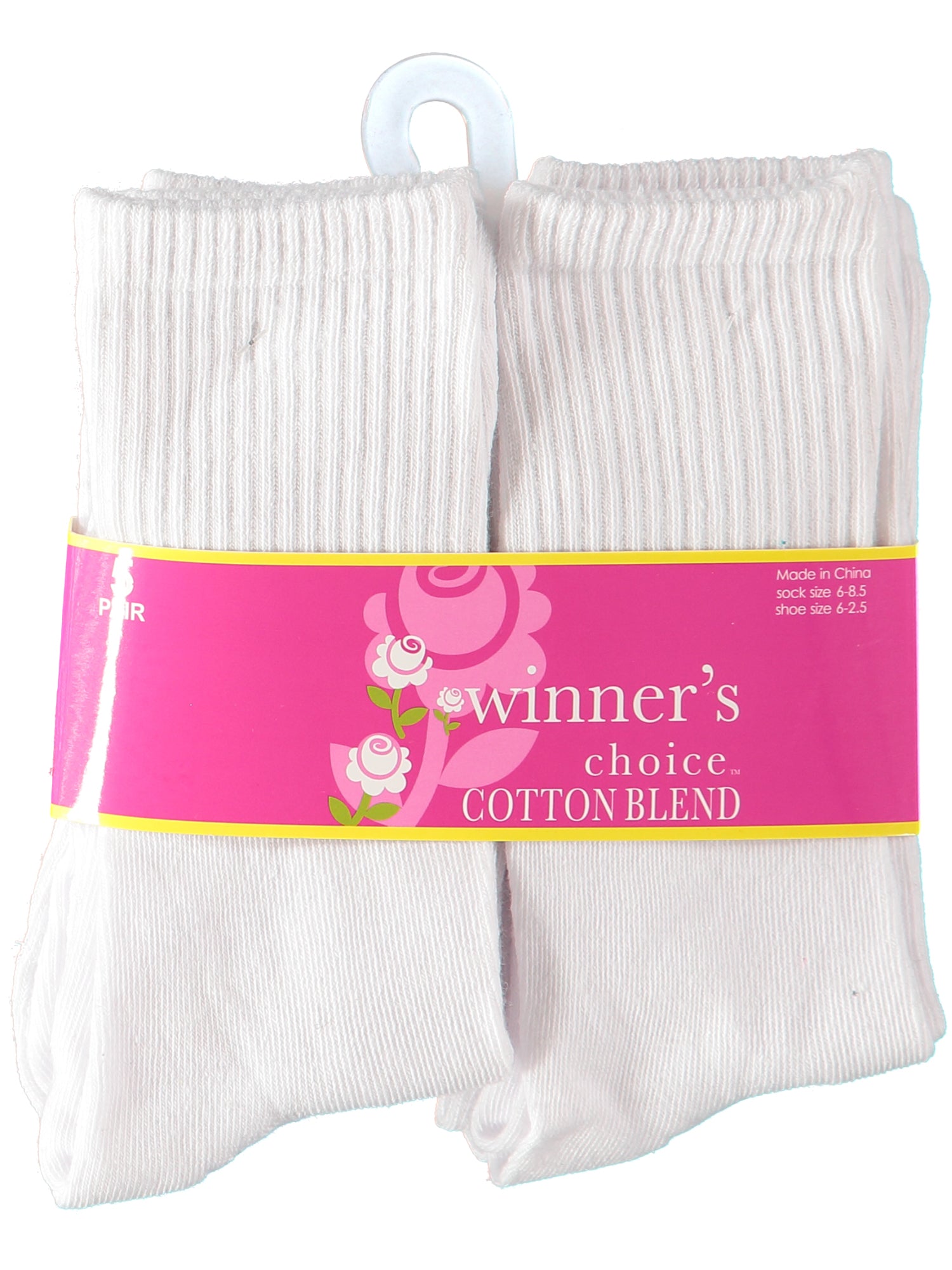 Winners Choice Girls 4-11 Crew Socks - 5 Pack