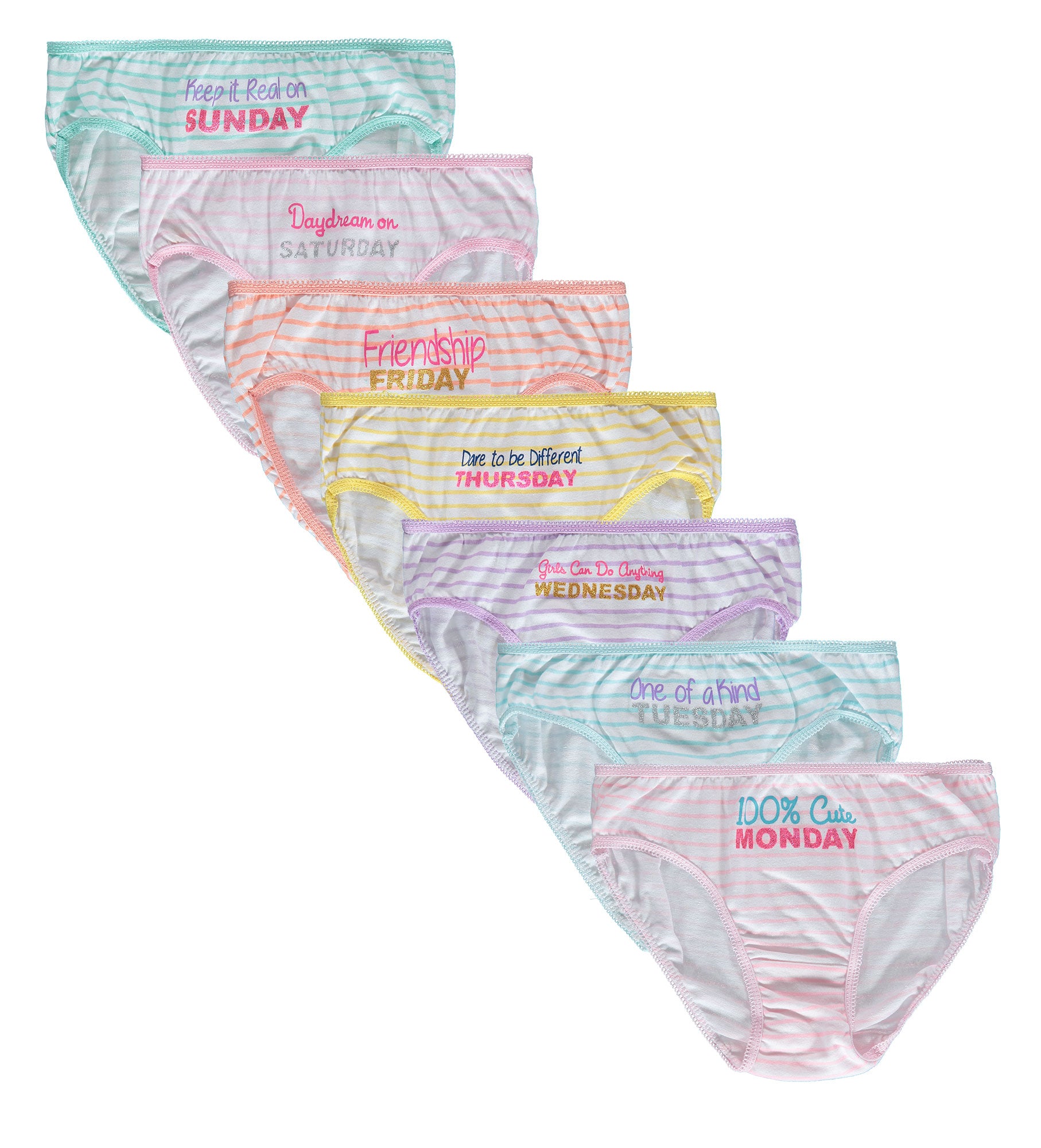 Hanes® Ultimate Girls' Cotton Briefs - 14 Pack - Assorted, 6