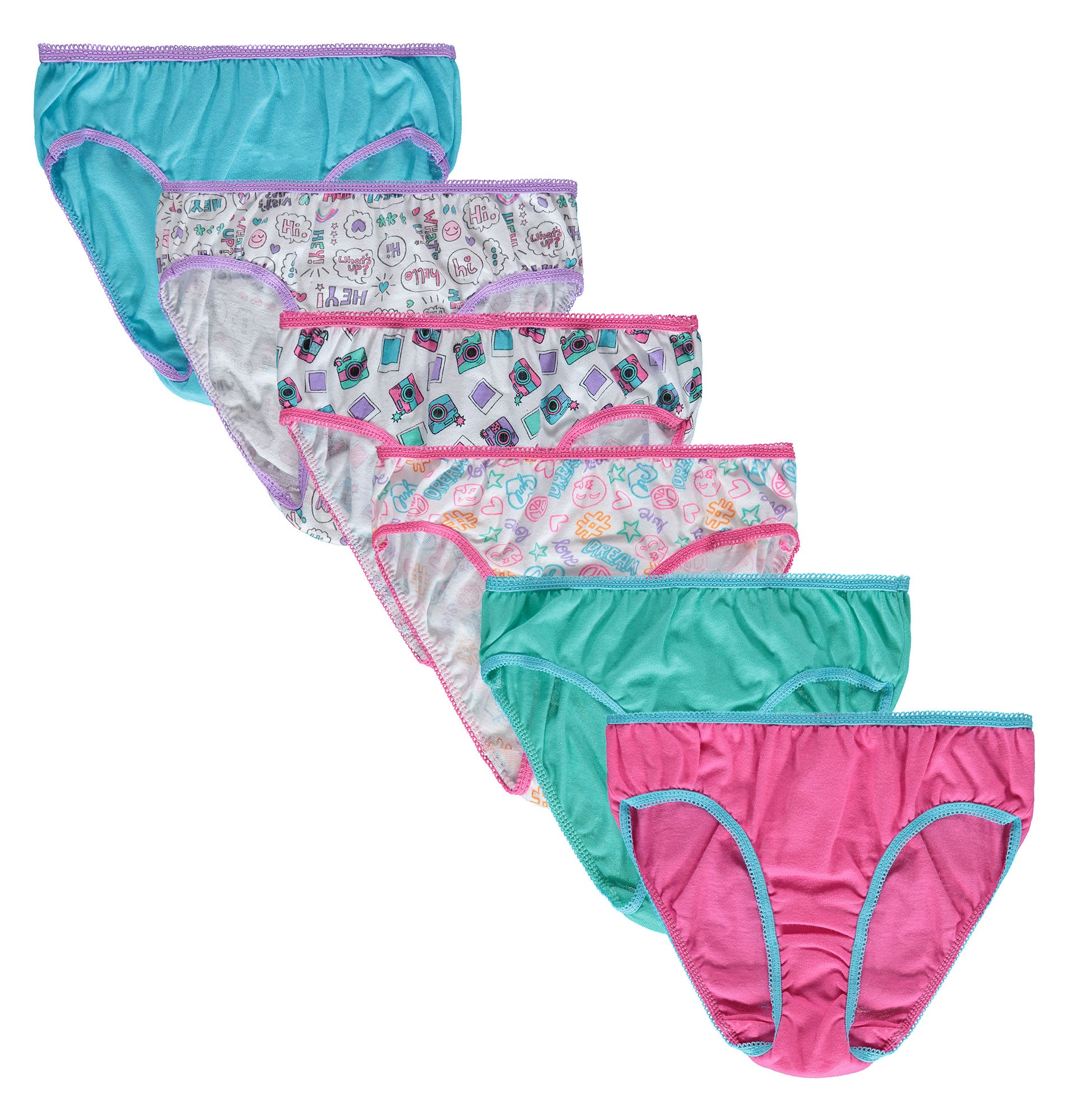 Rene Rofe Girls' Soft Cotton Bikini Underwear Panties (14 Pack)