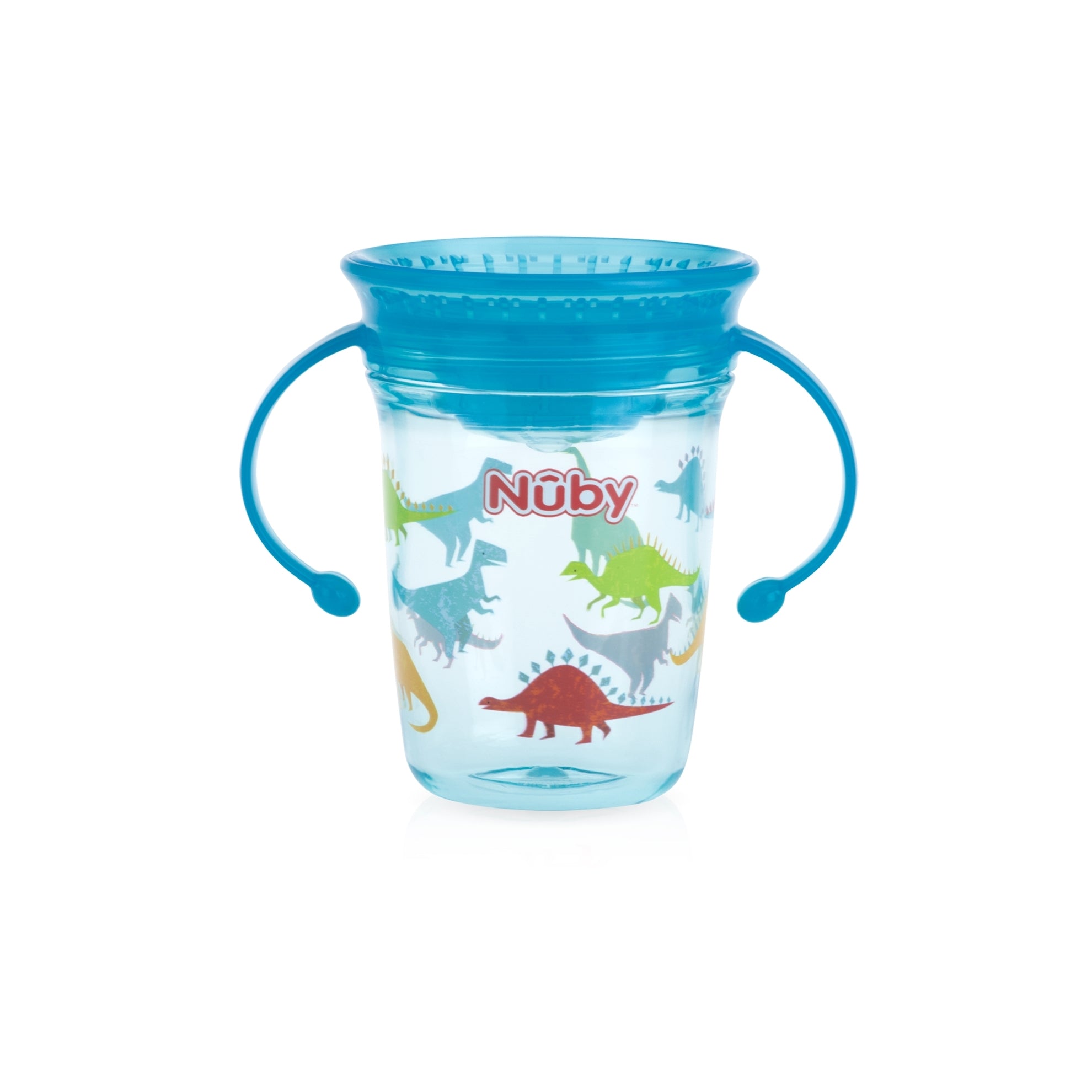 Nuby Tritan No Spill Flip N' Sip Twin Handle Printed Cup with 360 Weig –