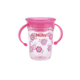 Nuby Tritan No Spill 2 Handle 360º Printed Wonder Cup, 8 oz