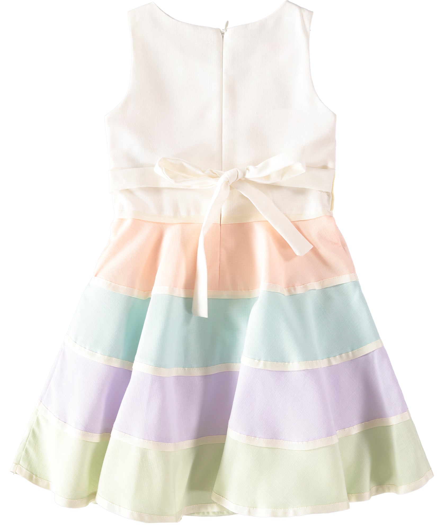 Bonnie Jean Girls Colorblock Linen Dress