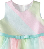 Bonnie Jean Girls 2T-4T Rainbow Glitter Tulle Dress