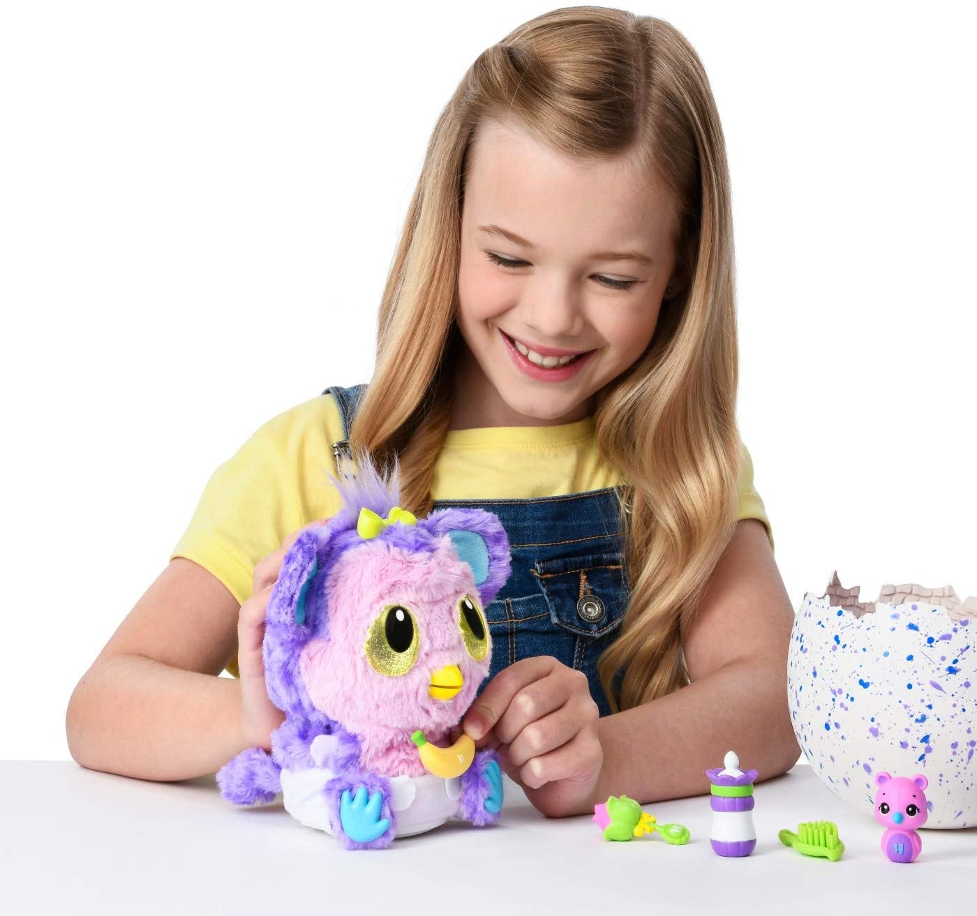 Hatchimals Hatchimals HatchiBabies Monkiwi, Hatching Egg with Interactive Toy Pet ...