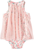 Nicole Miller Girls 0-9 Months Floral 3-Piece Creeper Set