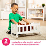 Melissa and Doug Mine to Love Wooden Play Cradle for Dolls