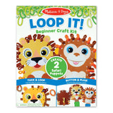 Melissa and Doug Loop It! Safari Puppets Beginner Craft Kit
