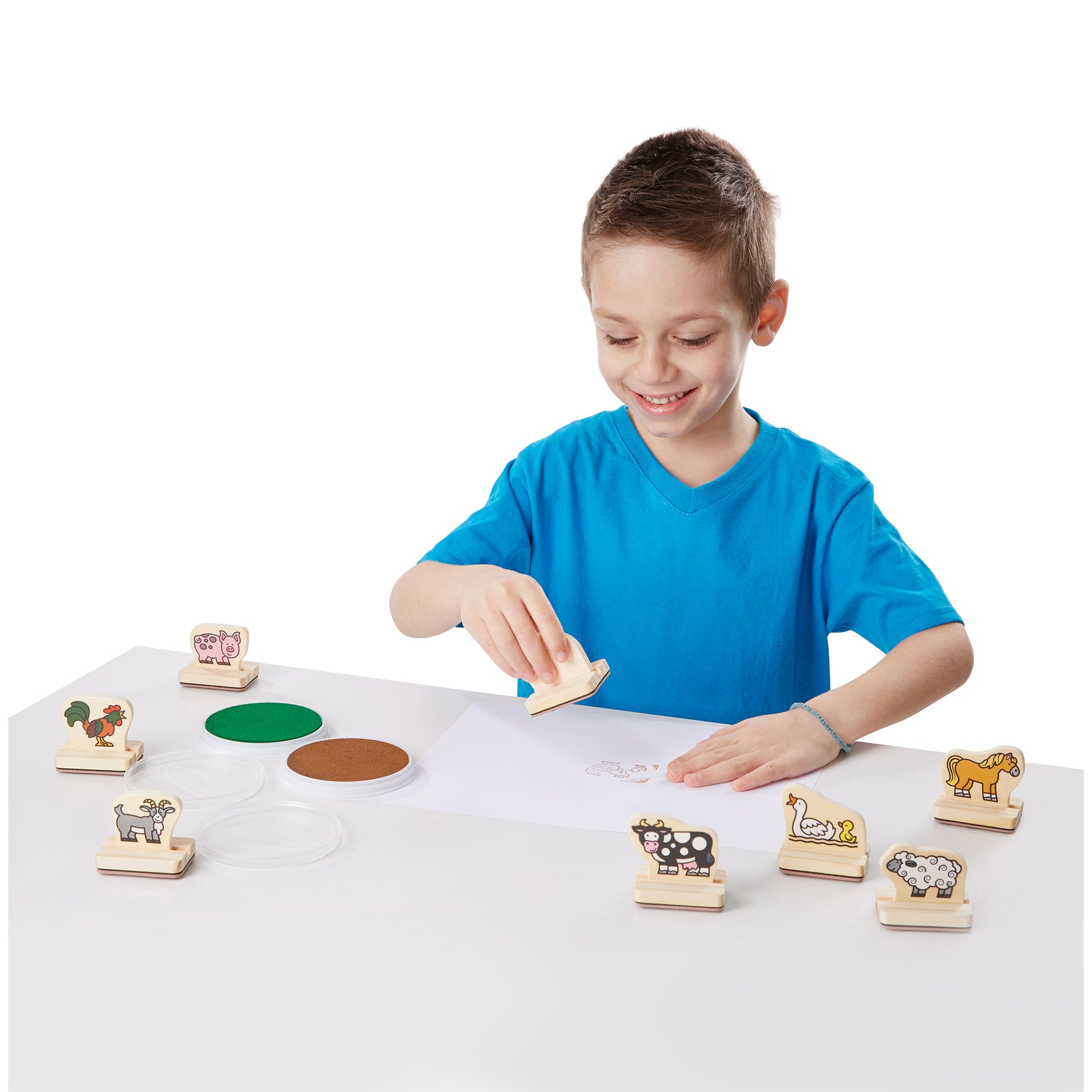 Melissa and Doug My First Wooden Stamp Set - Farm Animals