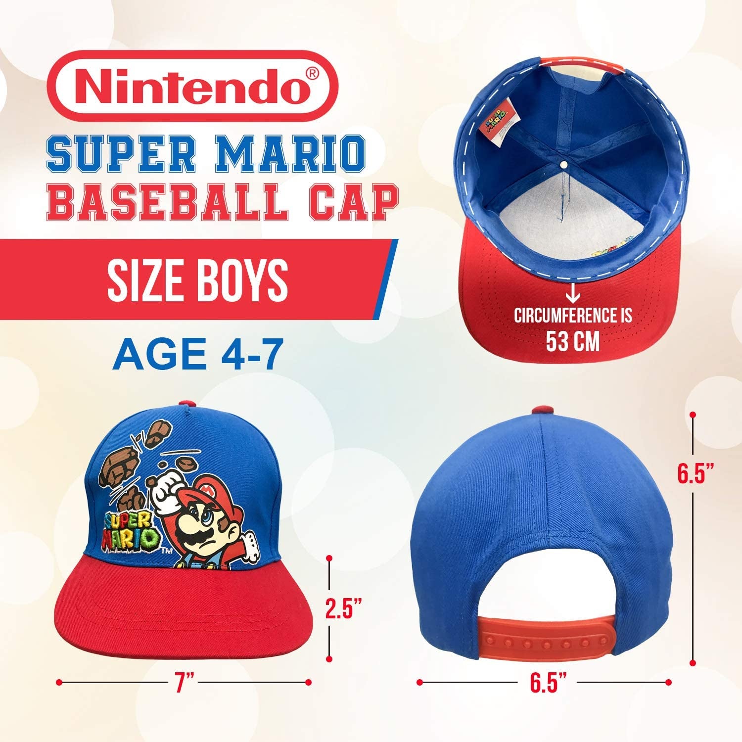 Nintendo Super Mario Baseball Cap, 4-7