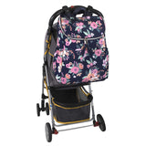 Baby Essentials Floral Diaper Backpack, Navy