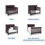 Delta Childrens Products Bennington Elite 4-in-1 Convertible Sleigh Baby Crib, Dark Espresso