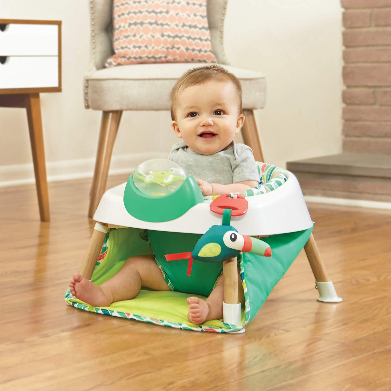 evenflo 2 in 1 exersaucer Evenflo Exersaucer Tiny Tropics 2-in-1 Baby Seat and Door Jumper – S&D Kids