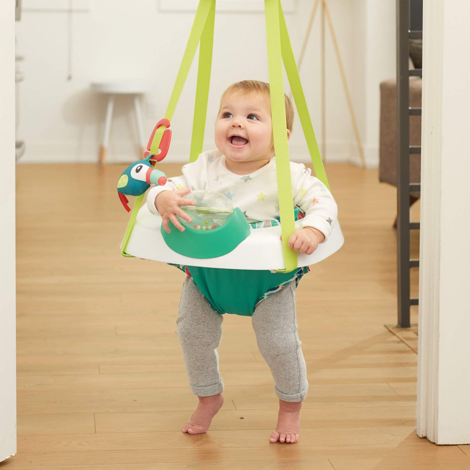 Evenflo Exersaucer Tiny Tropics 2-in-1 Baby Seat and Door Jumper – S&D Kids