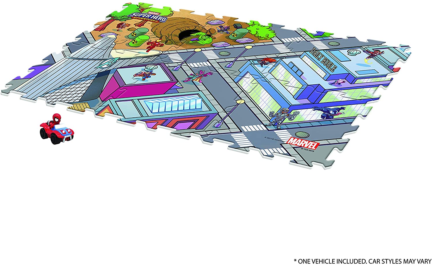 Marvel 6 Piece Superhero Tile Mega Playmat