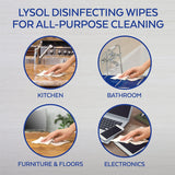 Lysol Disinfecting Wipes 80 Count Lemon Lime Blossom Scent - 2 Pack