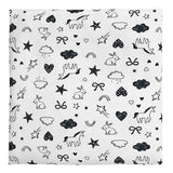 Carters 2 Piece Fitted Crib Sheets, Black Unicorn and Bunny