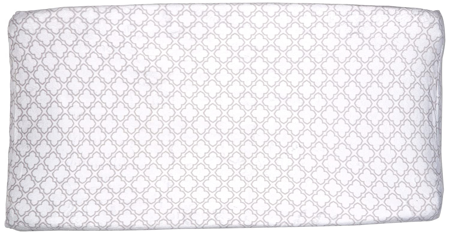 Carters Velboa Changing Pad Cover, Grey Trellis Print