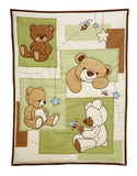 NoJo Dreamland Teddy 10 Piece Crib Bedding Set