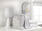NoJo Separates Collection Knit Chenille Blanket, Grey