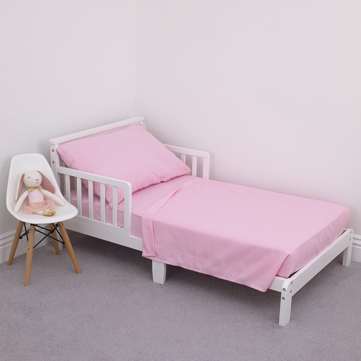 NoJo 3-Piece Toddler Sheet Set, Pink