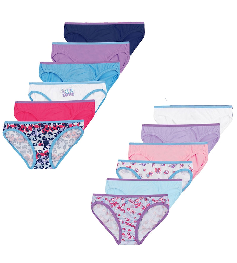 Hanes Girls 4-16 12 Pack Bikini - 4 / Assorted