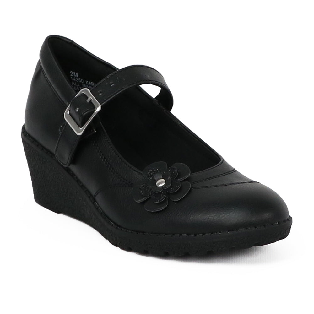 Women Shoes Ladies Fashion Leather Snake Fish Mouth Wedge Heel Platform  Retro Buckle Sandals Black 8 - Walmart.com