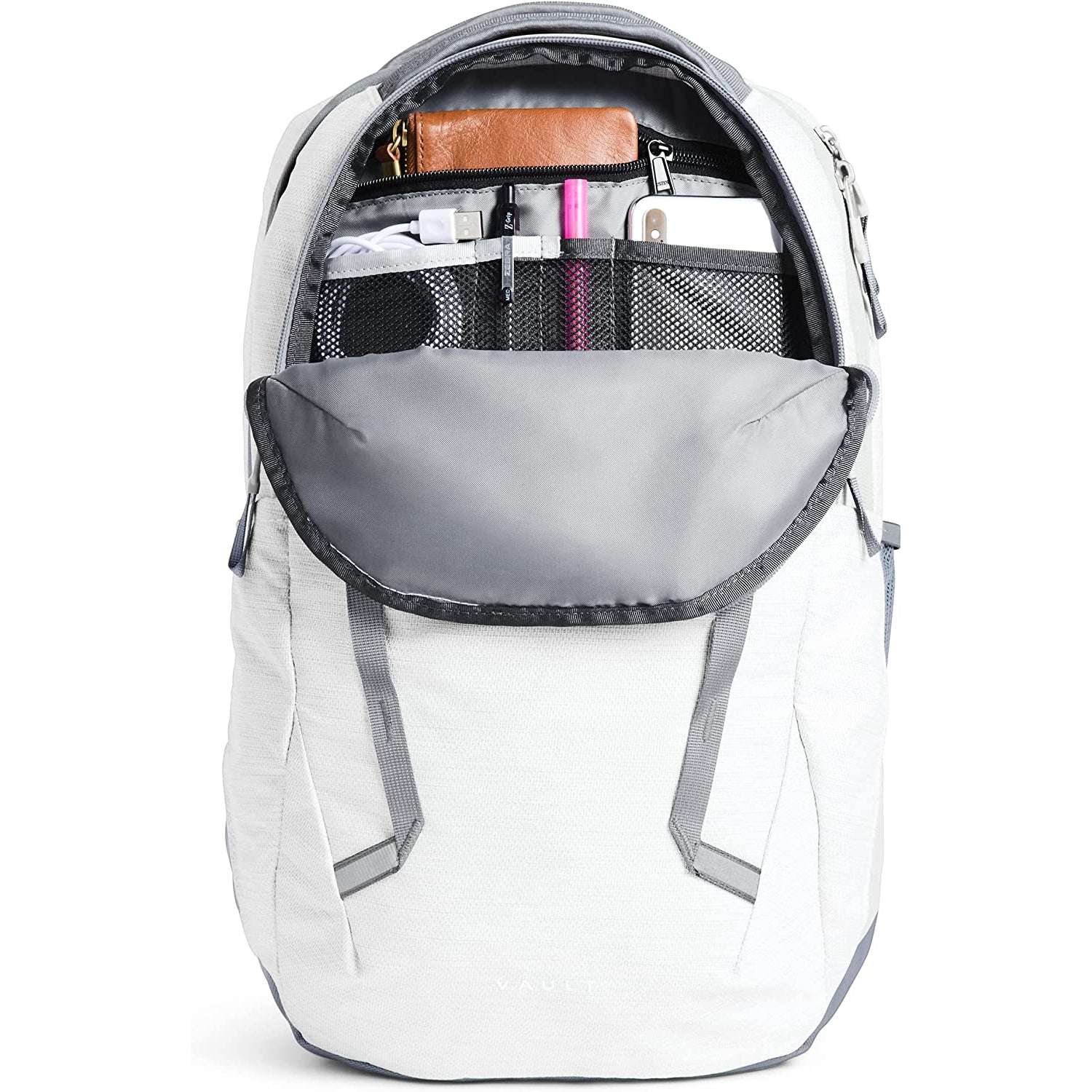 ladies north face backpack The North Face Vault Backpack Women's, Tnf White Metallic melange/mid Grey
