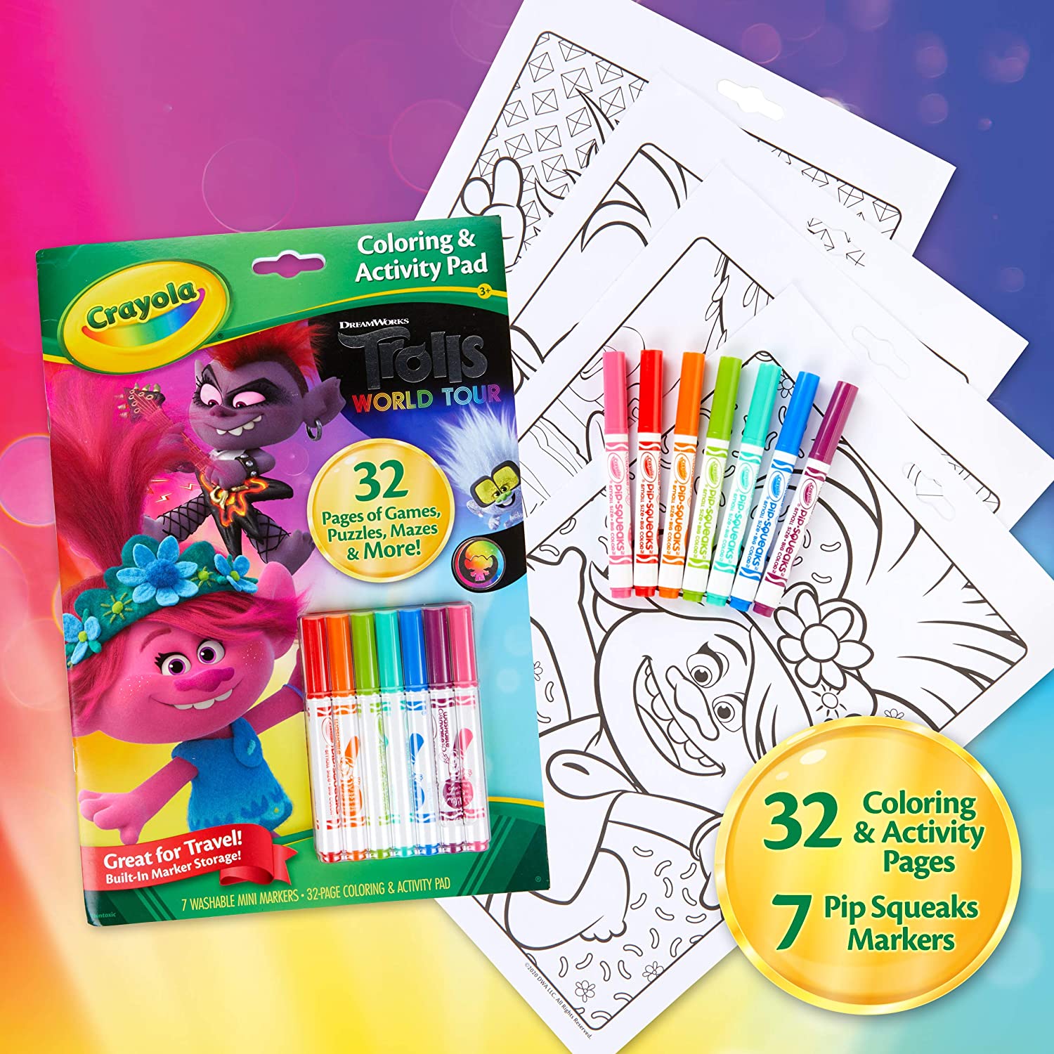 Crayola All That Glitters Art Case Coloring Set, Toys, Gift for Kids Age  5+, Pink
