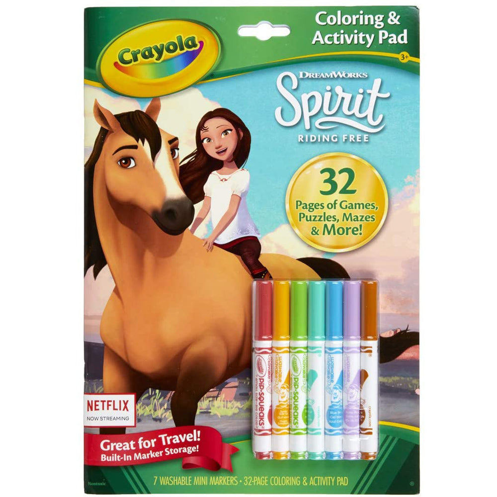 Crayola Spirit Coloring Book with Activities, 32 Coloring Pages & 7 Markers