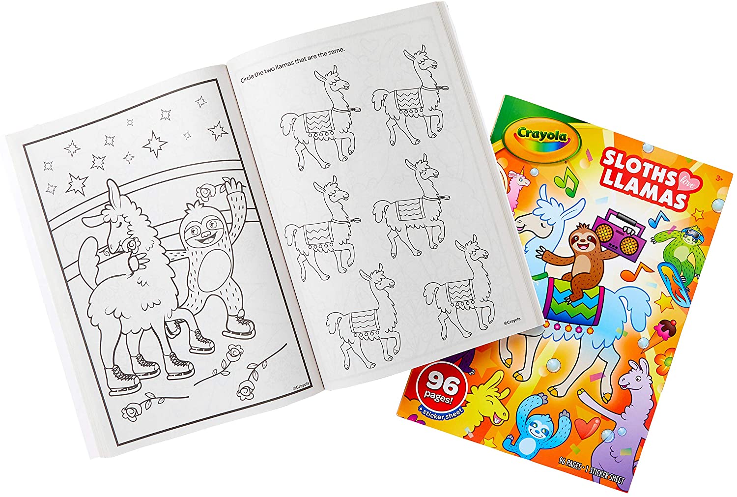 Crayola Coloring Book-Sloths & Llamas