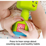 Fisher Price Laugh & Learn Countin' Reps Dumbbell rattle toy with music, lights and learning content