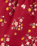Carters Girls Floral Fleece Jumpsuit