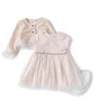 Bonnie Baby Girls 12-24 Months Butterfly Lace Cardigan Dress