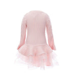 Bonnie Jean Girls 2T-4T Long Sleeve Cable Knit Sweater Dress