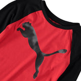 PUMA Boys 2T-4T Long Sleeve ColorBlock Raglan T-Shirt