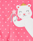Carters Girls 12-24 Months Bear Microfleece Blanket Sleeper