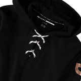 DKNY Girls 7-16 Logo Lace Up Hoodie