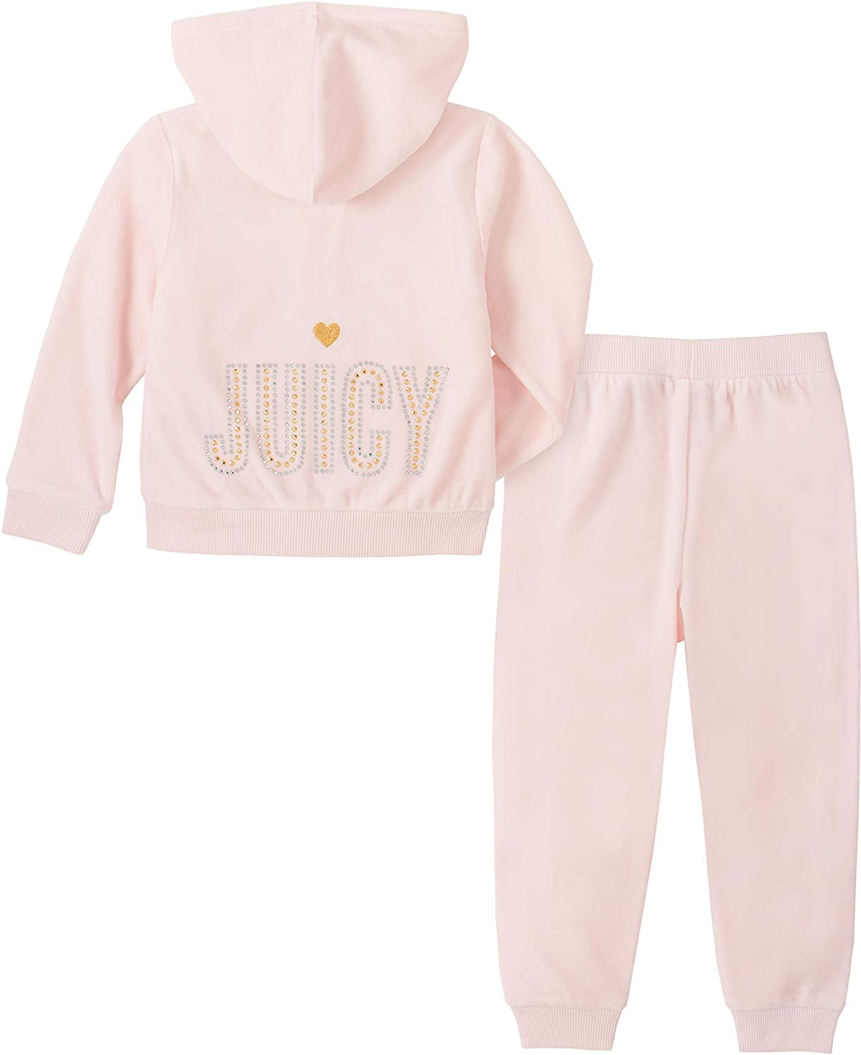 Juicy Couture Girls 12-24 Months Embroidered Velour Jogger Set