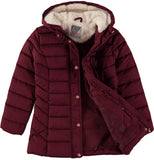 KensieGirl 7-16 Mid Length Quilted Puffer Jacket with Hood