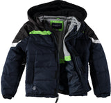 London Fog Boys 8-20 Pieced Colorblock Puffer Jacket with Hat