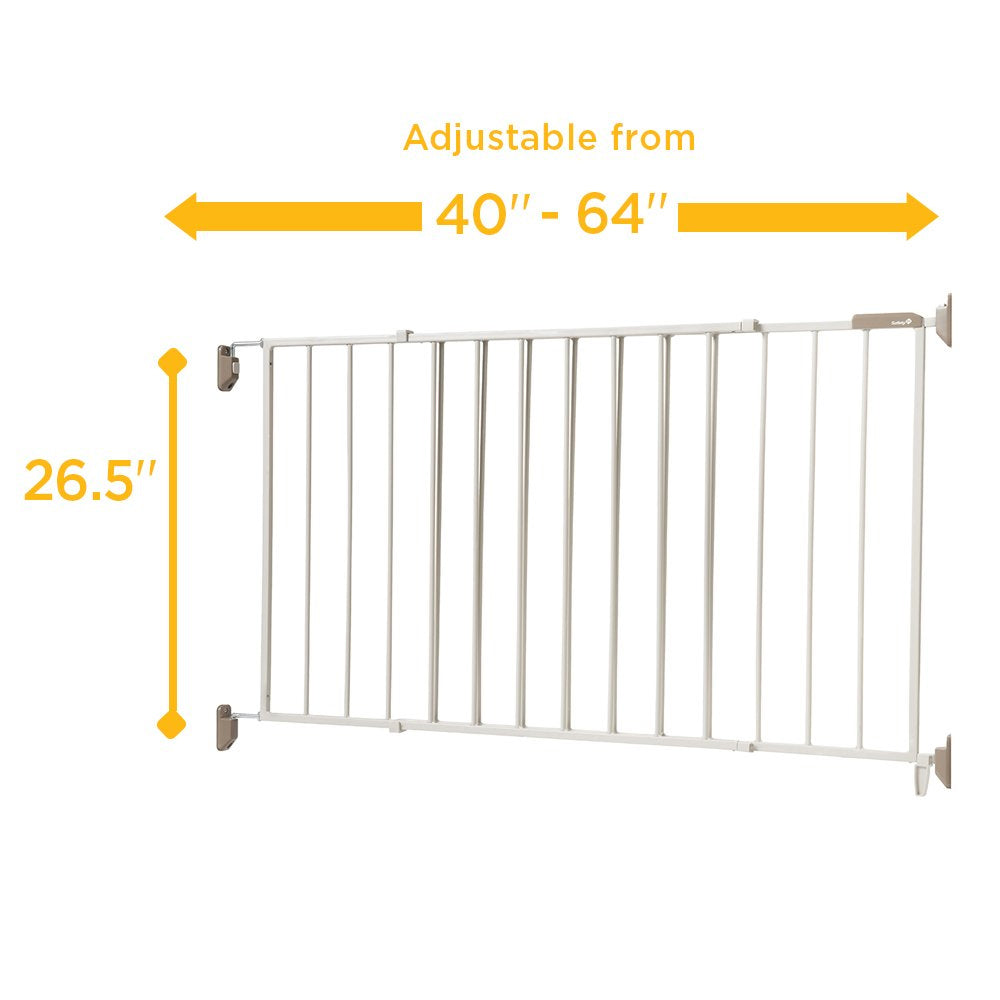 Safety 1st Wide & Sturdy Sliding Metal Gate, Fits Spaces Between 40'' and 64''